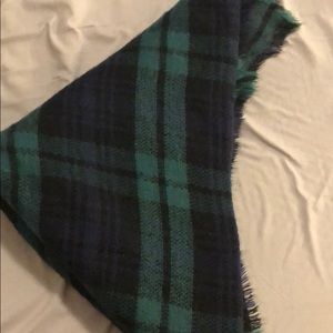 Navy, Black & Green Blanket Scarf